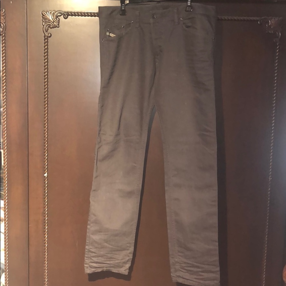 Diesel Darron Grey Denim Mens Slim Jean Pants 36